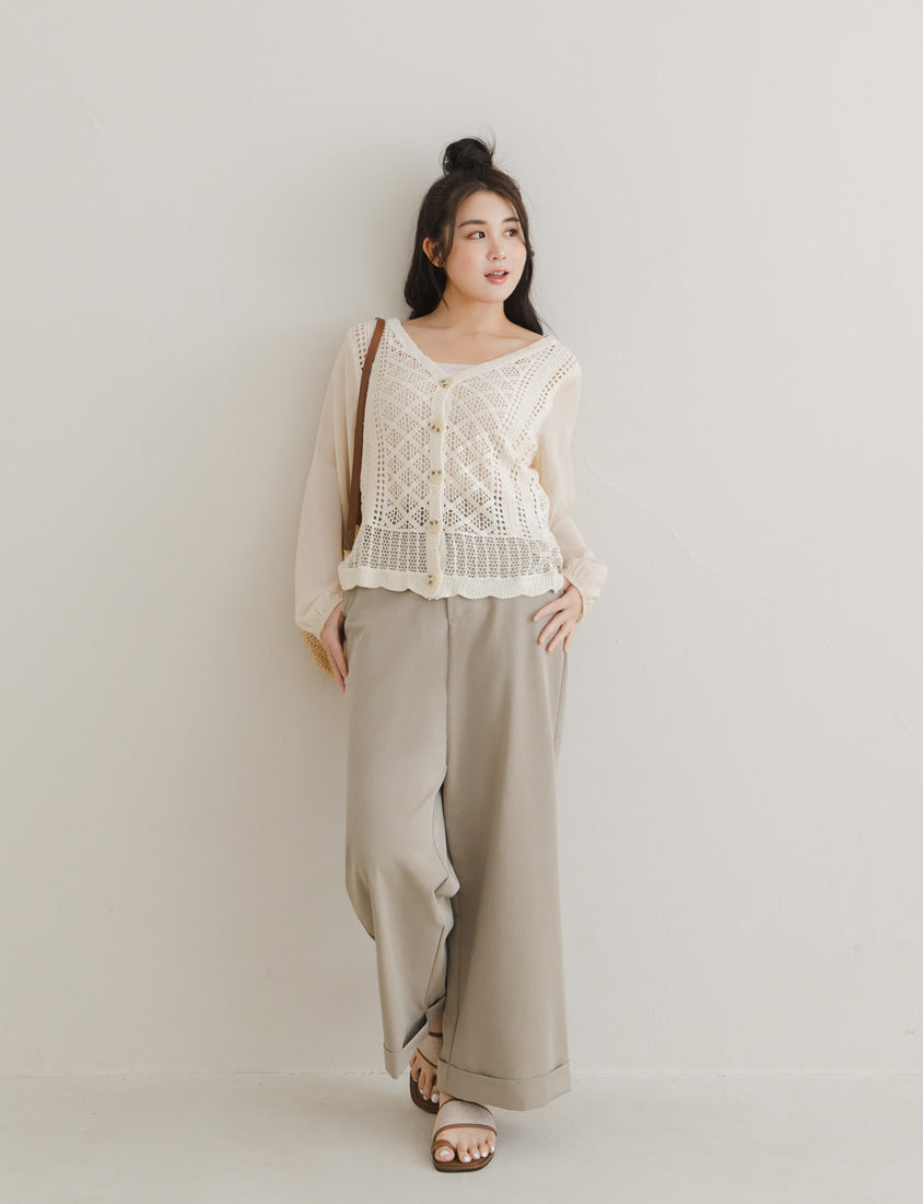 Bohemian Sheer Knit Plus Size Cover Up