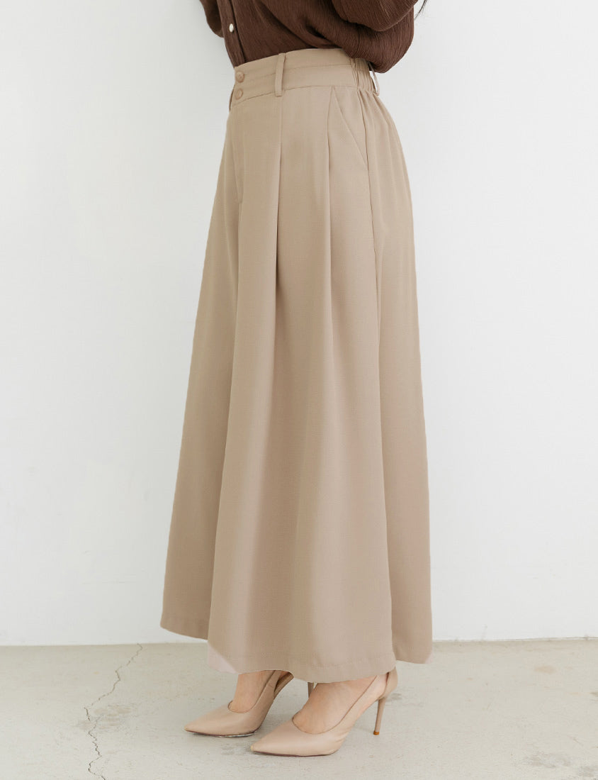 MISS. Wrinkle-Resistant High Waist A-Line Plus Size Tailored Wide Pants