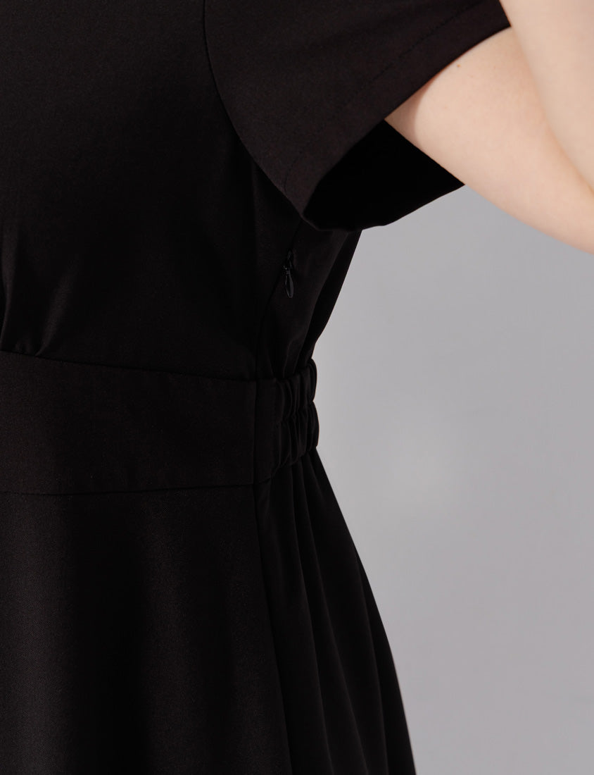 MISS. Slim Fit V-Neck Faux Button Plus Size Maxi Dress