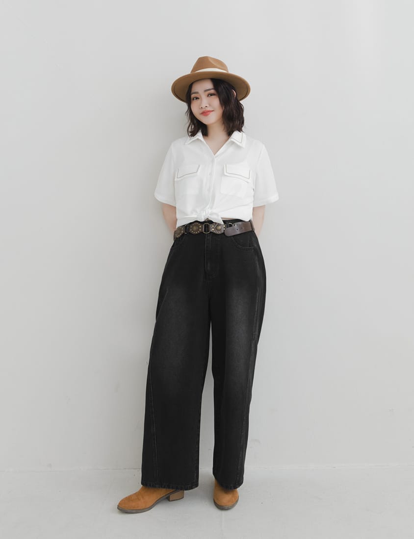 Stylish Slimming Stitch Tapered Plus Size Jeans