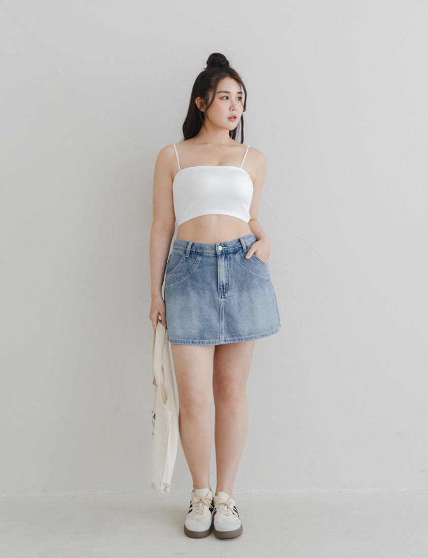 Pobra. Removable Padded Silky Milk Plus Size Bandeau BRATOP