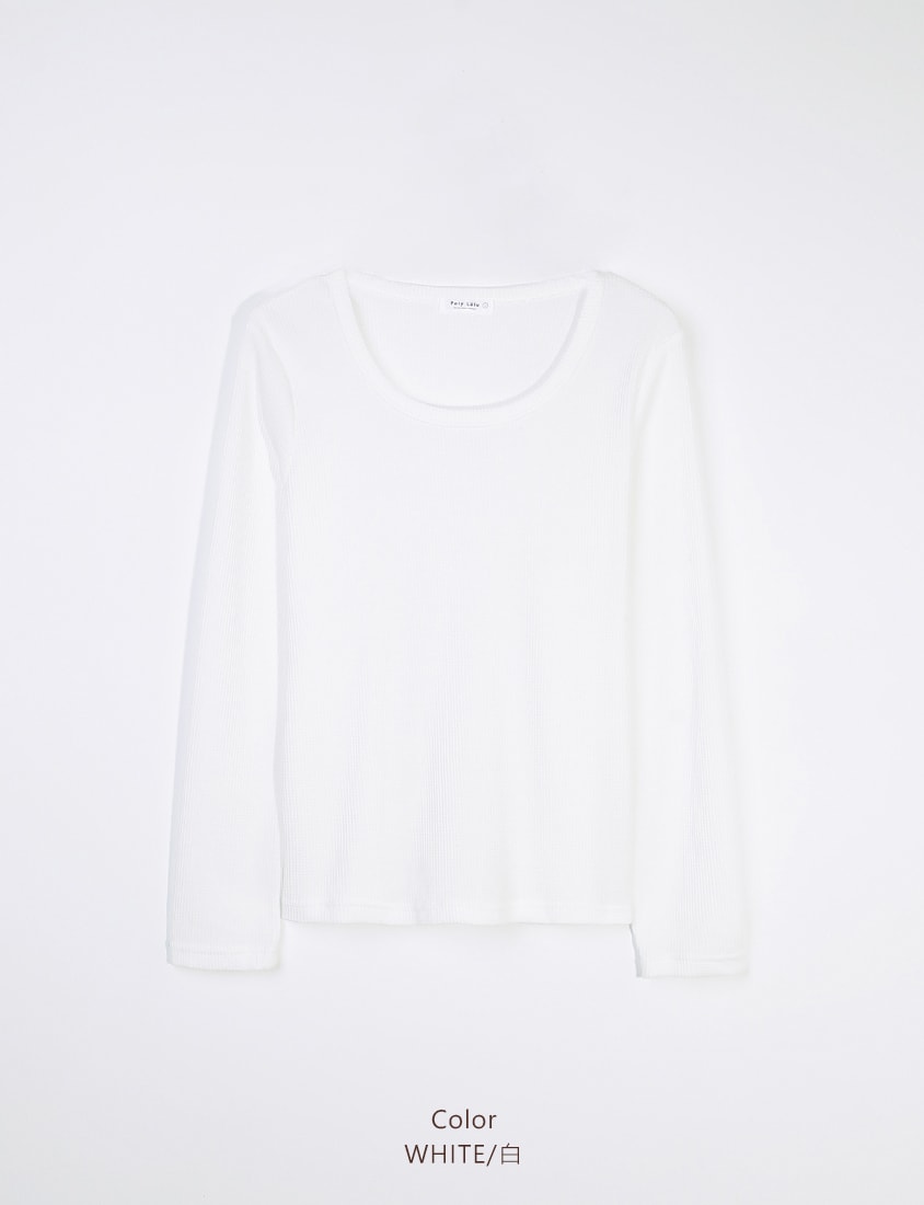 Casual Versatile Waffle Knit Plus Size Long Sleeve Top