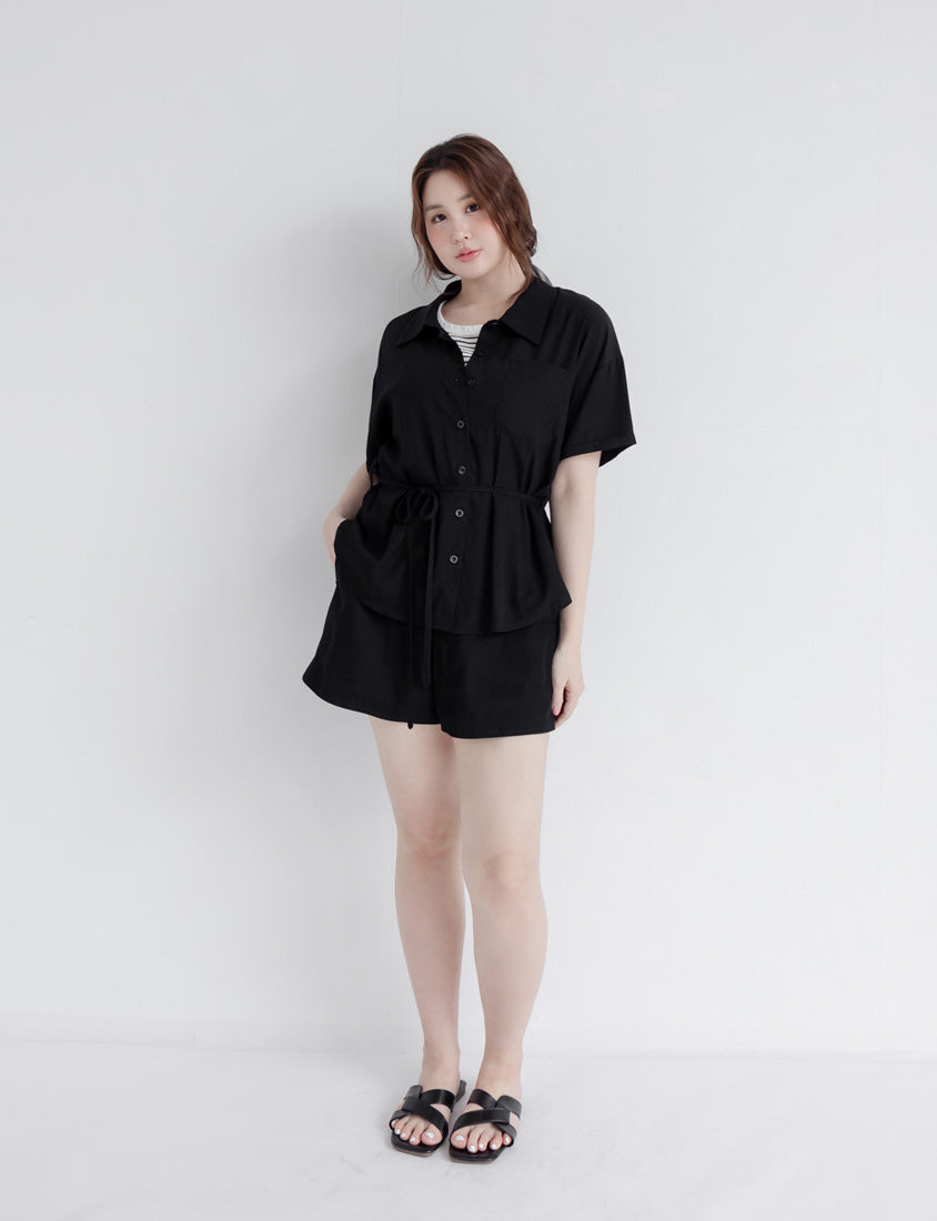 Airy Silky Linen Blend Shorts