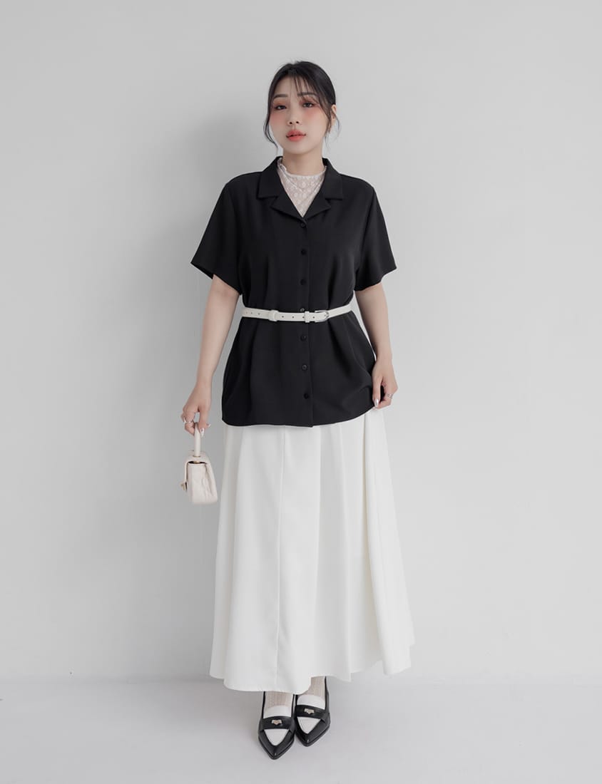 MISS. Silky Cool Oversize Cuban Collar Plus Size Shirt (Unisex)