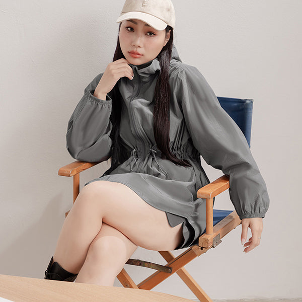 UV PRO+ Lightweight Functional Longline Utility Plus Size Jacket