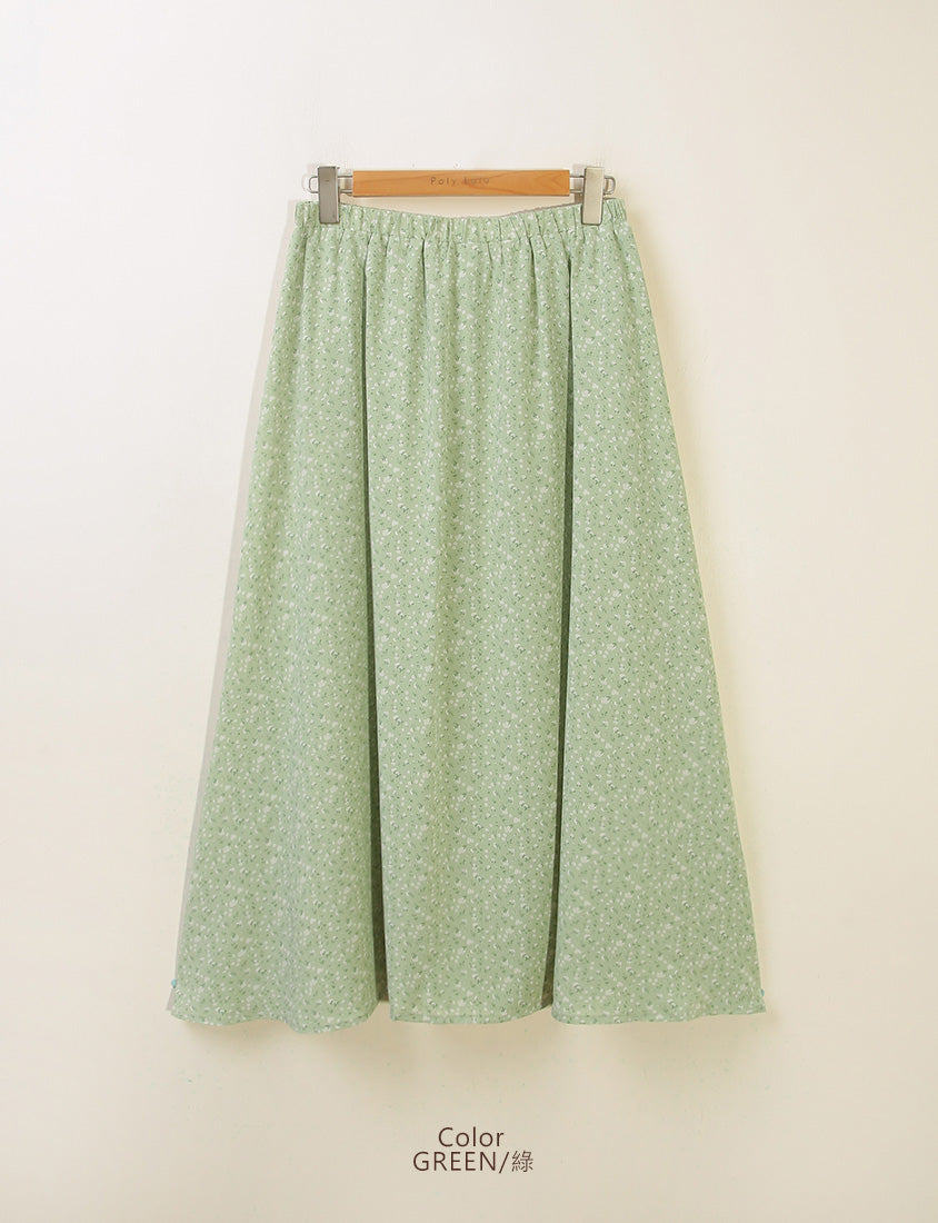 Sweet & Feminine Floral Flared Maxi Skirt