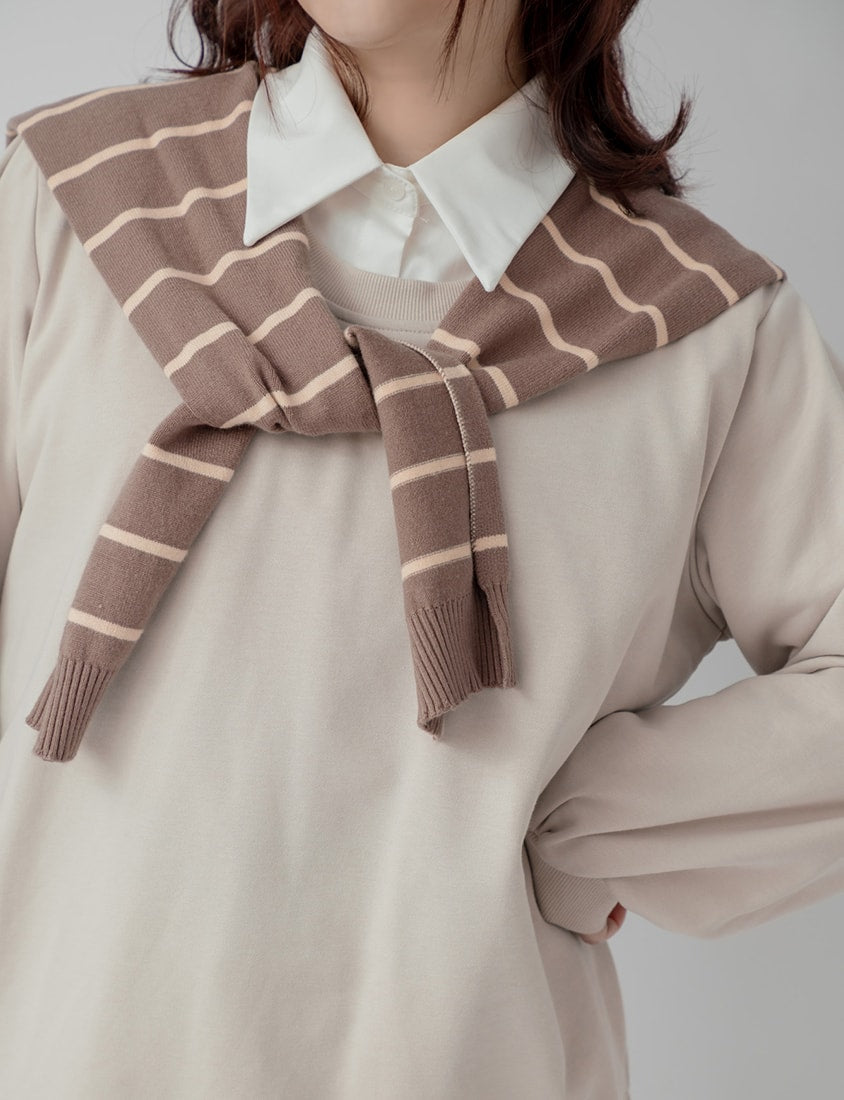 Versatile Multi-Color Knit Shawl