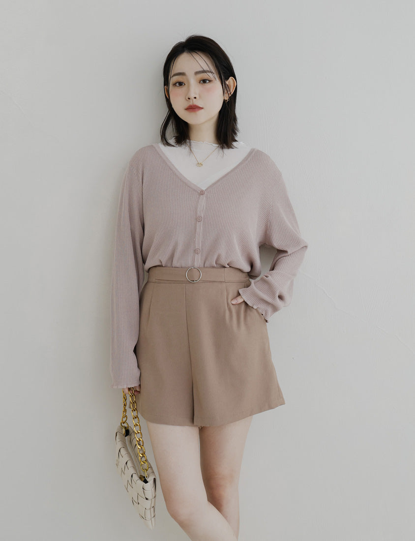 MISS. Sheer Wavy Edge Korean Style Plus Size Short Sleeve Top