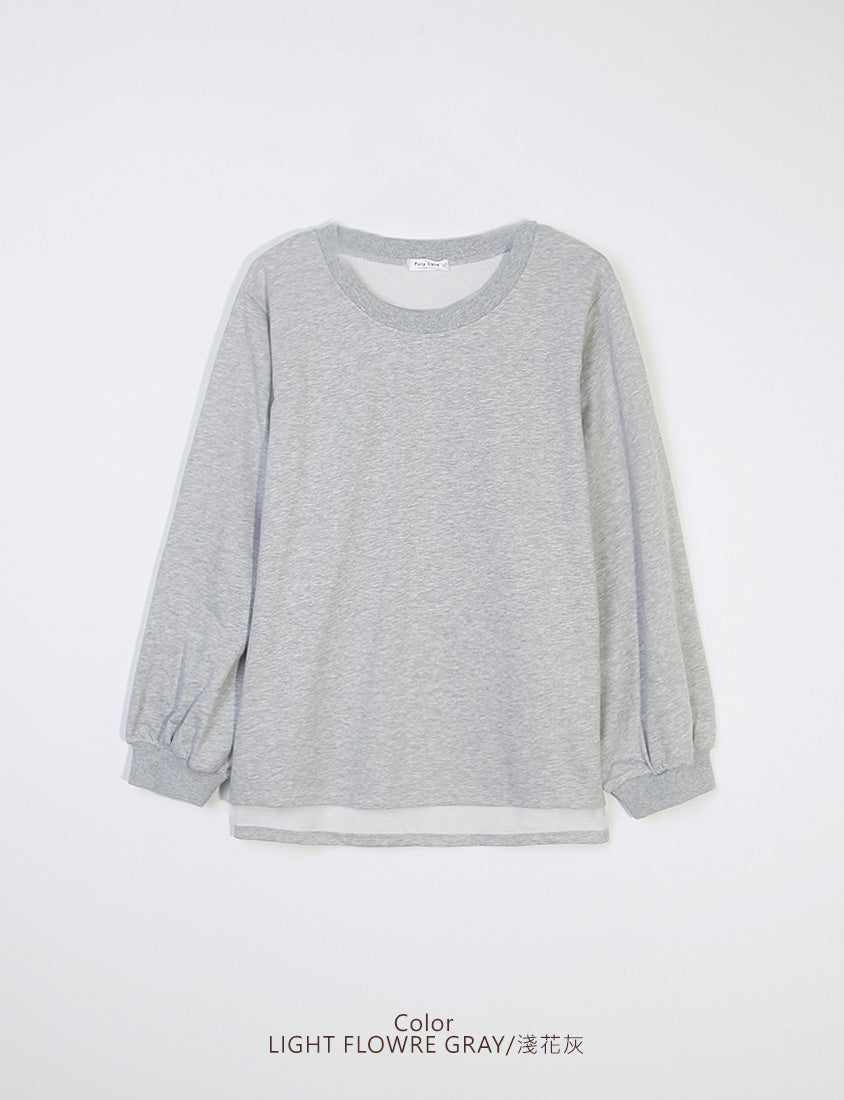 Oversized Cotton Slit Plus Size Sweatshirt (Unisex)