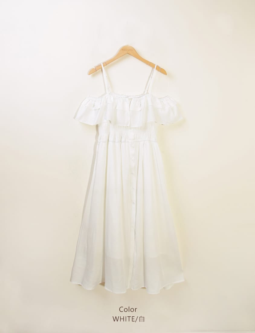 MUA! Ruffle Button Front Plus Size Maxi Dress