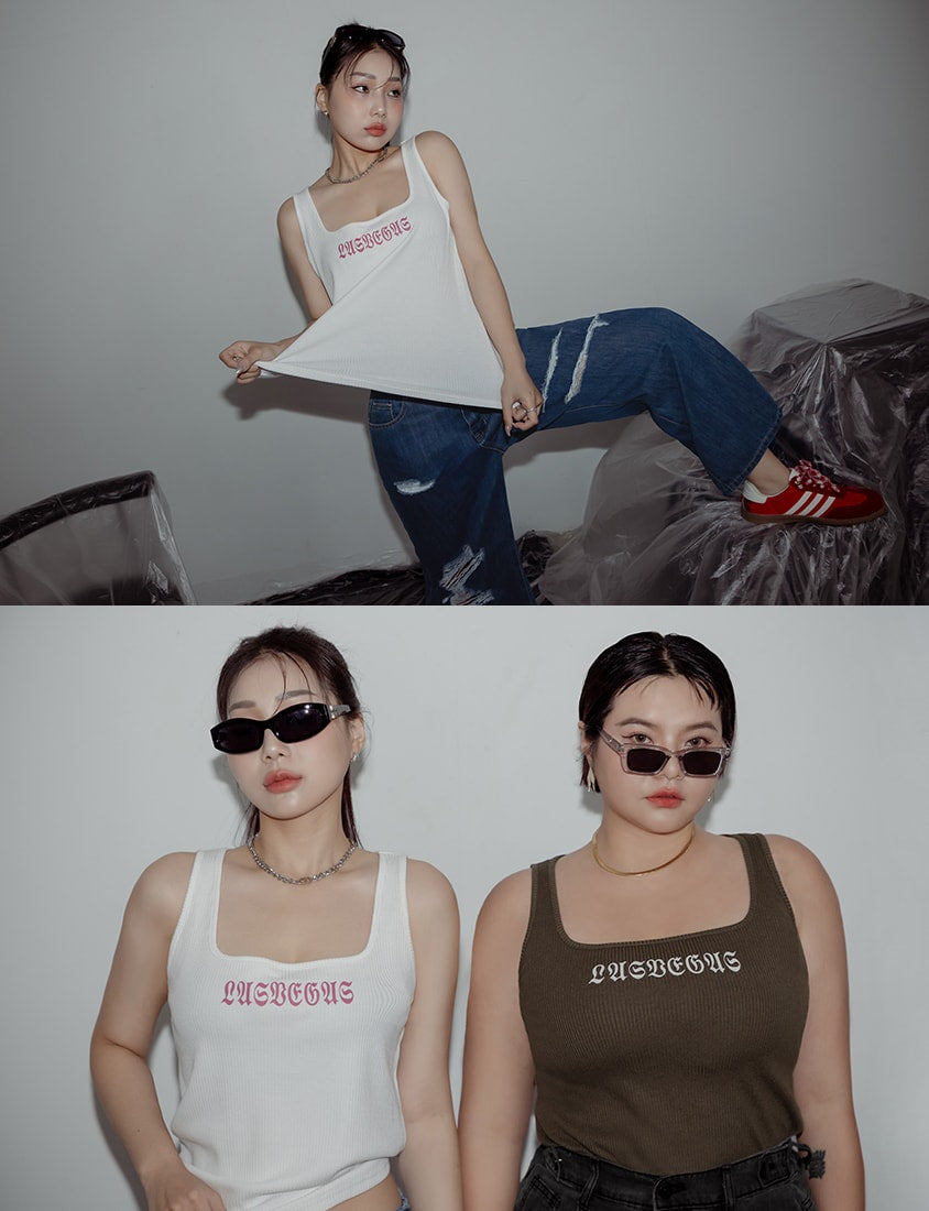 MUA! LAS VEGAS Ribbed Plus Size Tank Top
