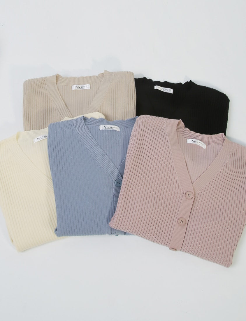 Cooling Lyocell Faux Button Plus Size Knit Top