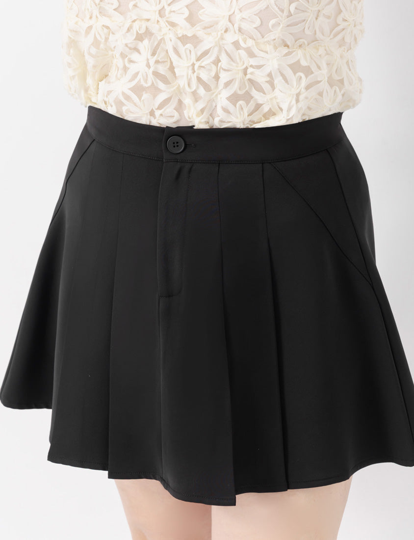 MISS. Apple-Shaped Friendly! Perfect Fit Tailored High Waist Pleated Plus Size Skirt