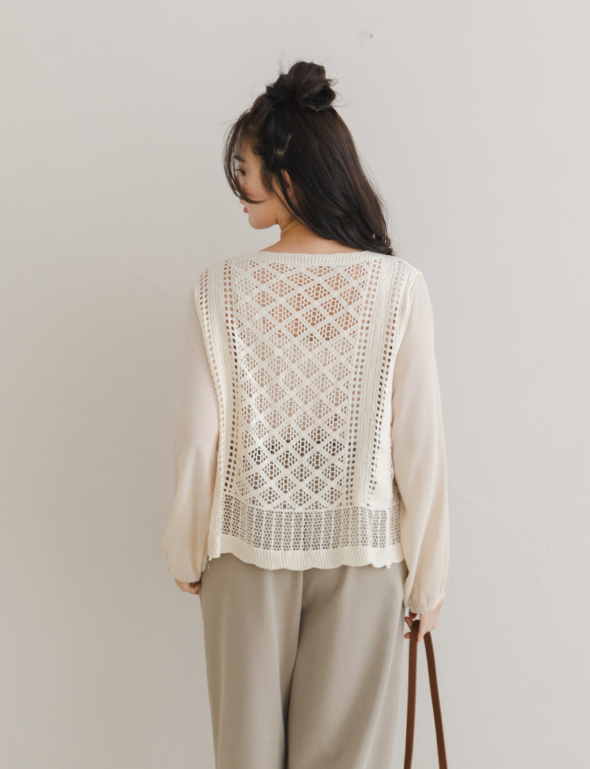 Bohemian Sheer Knit Plus Size Cover Up