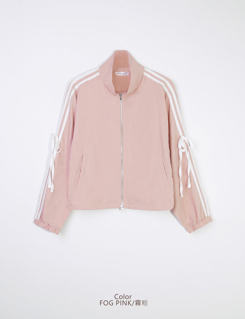 MUA! Contrast Trim Cropped Plus Size Trench Jacket