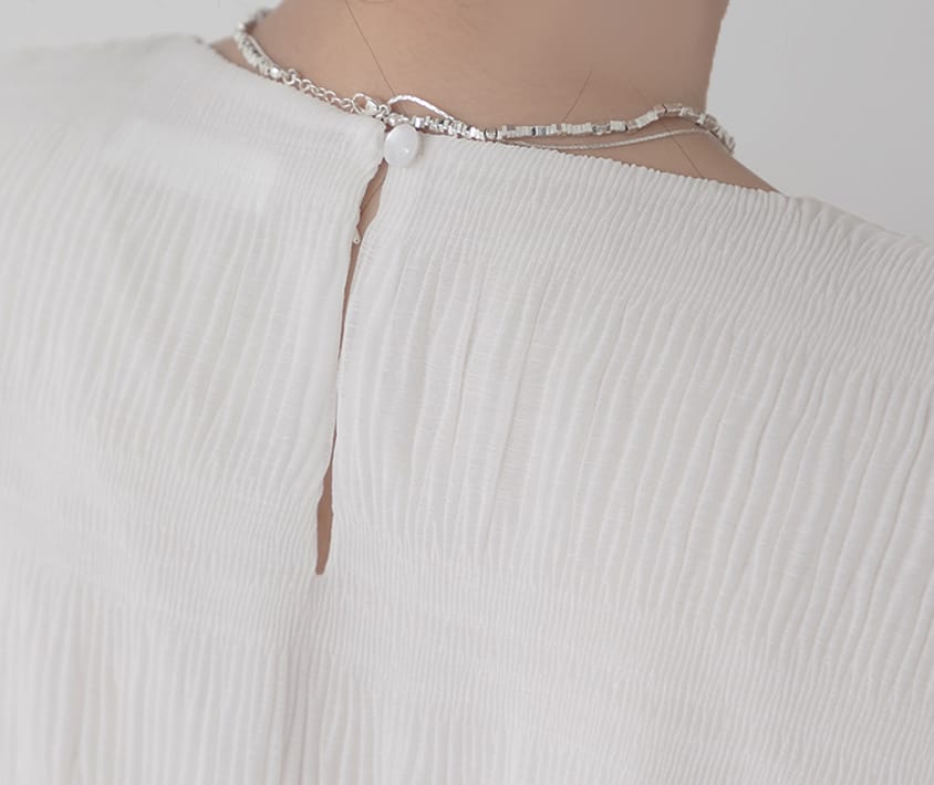 MISS. Korean Style Crinkled Plus Size Chiffon Top