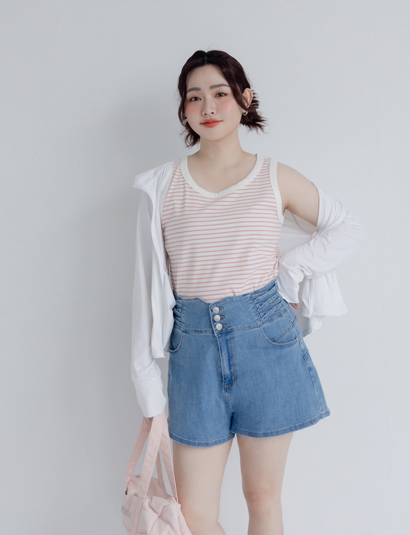 Summer Stripe Colorblock Plus Size Tank