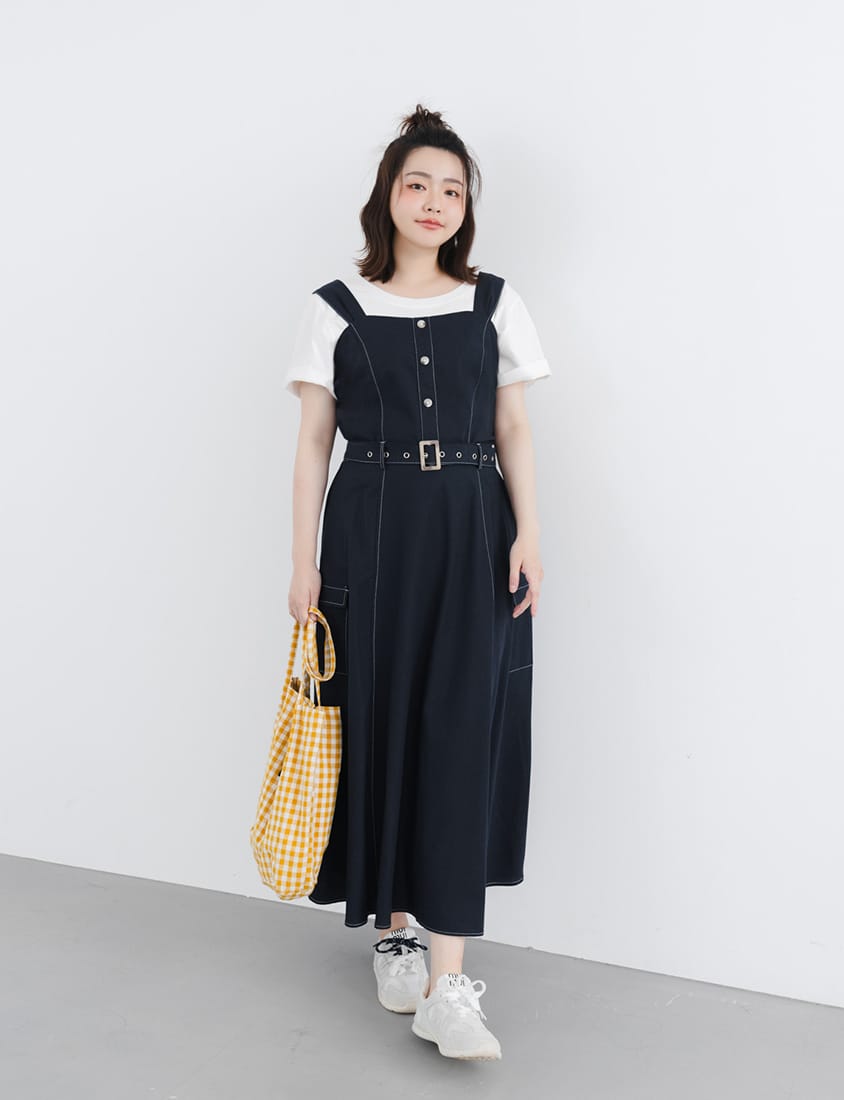Cotton Linen Faux Button Slimming Panel Plus Size Camisole
