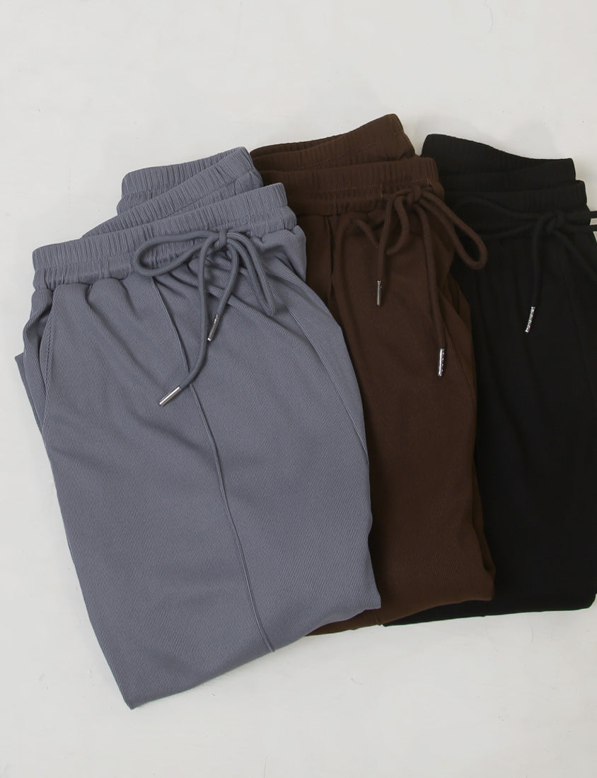 MUA! Ribbed Slimming Slit-Hem Plus Size Pants