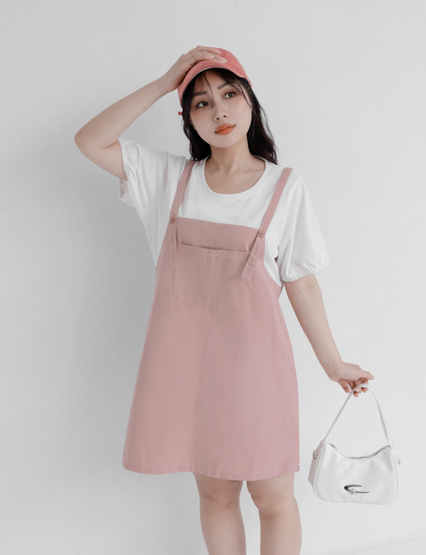Classic Faux Two-Piece Strap Plus Size Dress