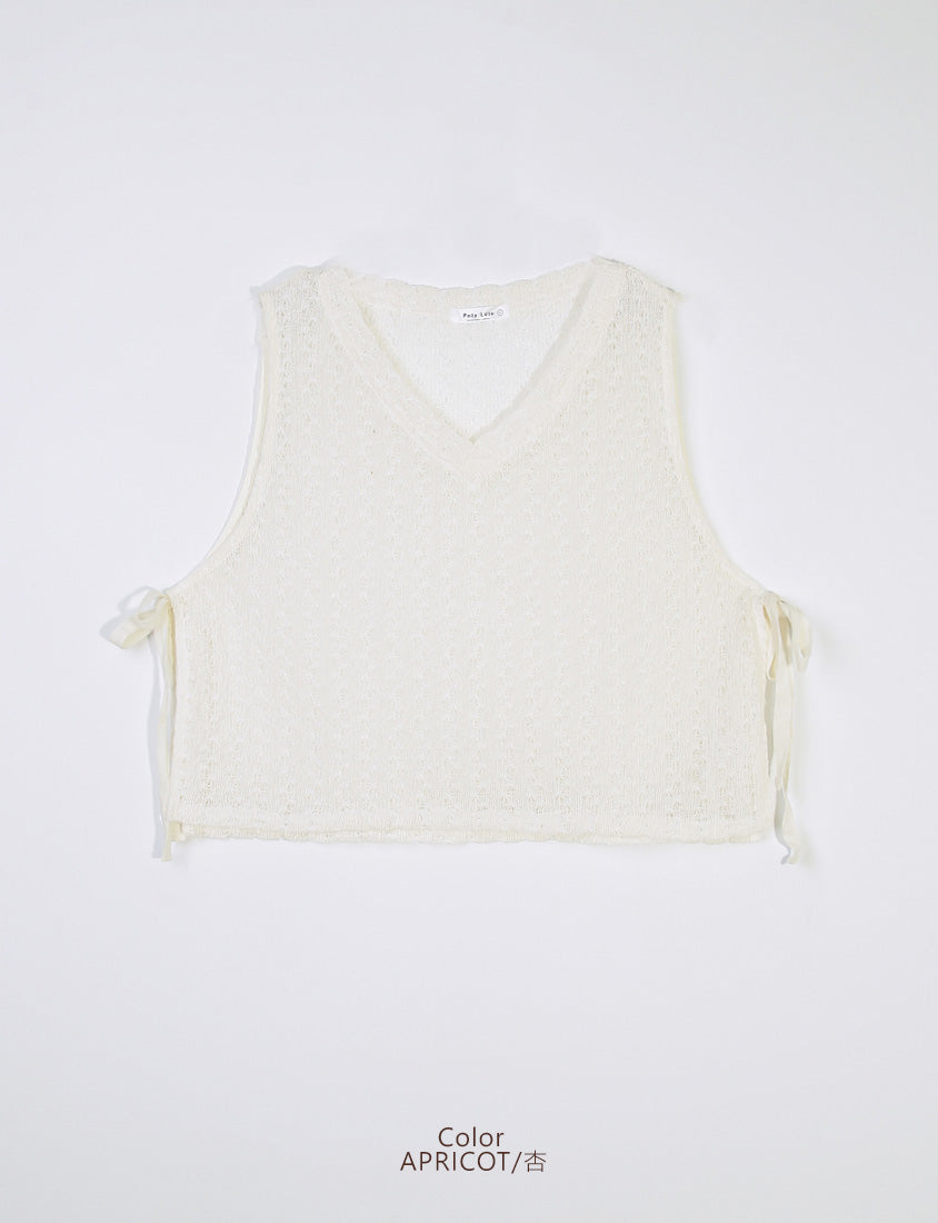 Layered Essential Crochet Tie Plus Size Vest