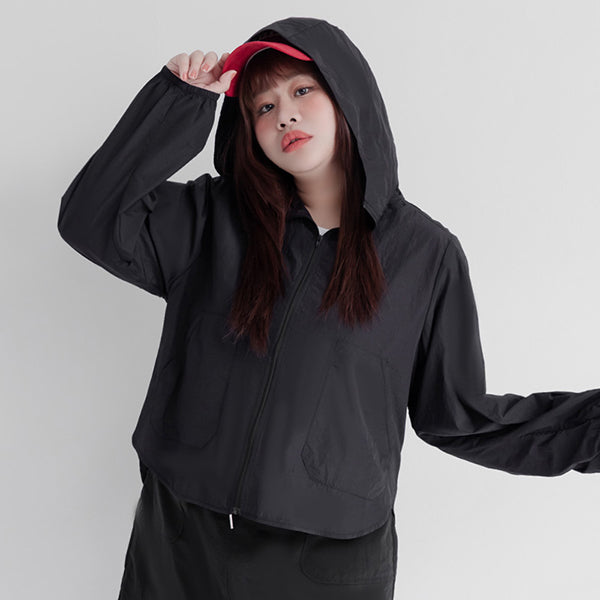 UV PRO+ Lightweight Functional Cropped Utility Plus Size Jacket