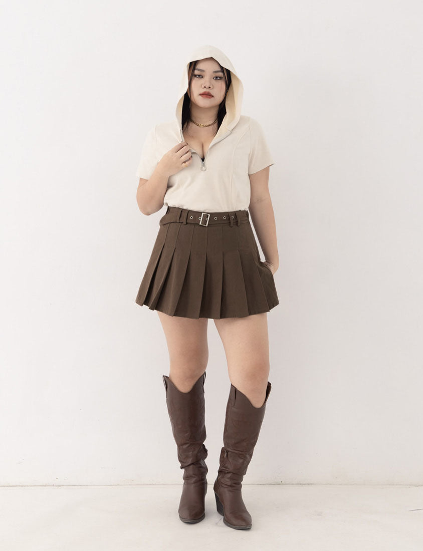 MUA! Suede Zip-Up Plus Size Hoodie