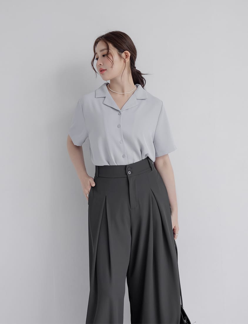 MISS. Silky Cool Oversize Cuban Collar Plus Size Shirt (Unisex)
