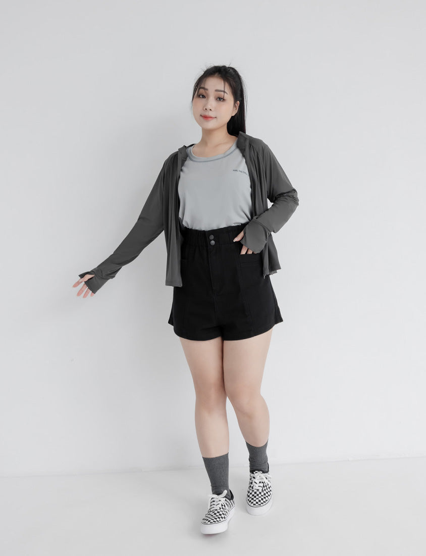 UV PRO+ Cooling Tech Sun Protection Plus Size Cropped Jacket