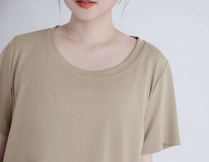 Silky Cool Liquid Touch Cotton Short Sleeve Plus Size Tee