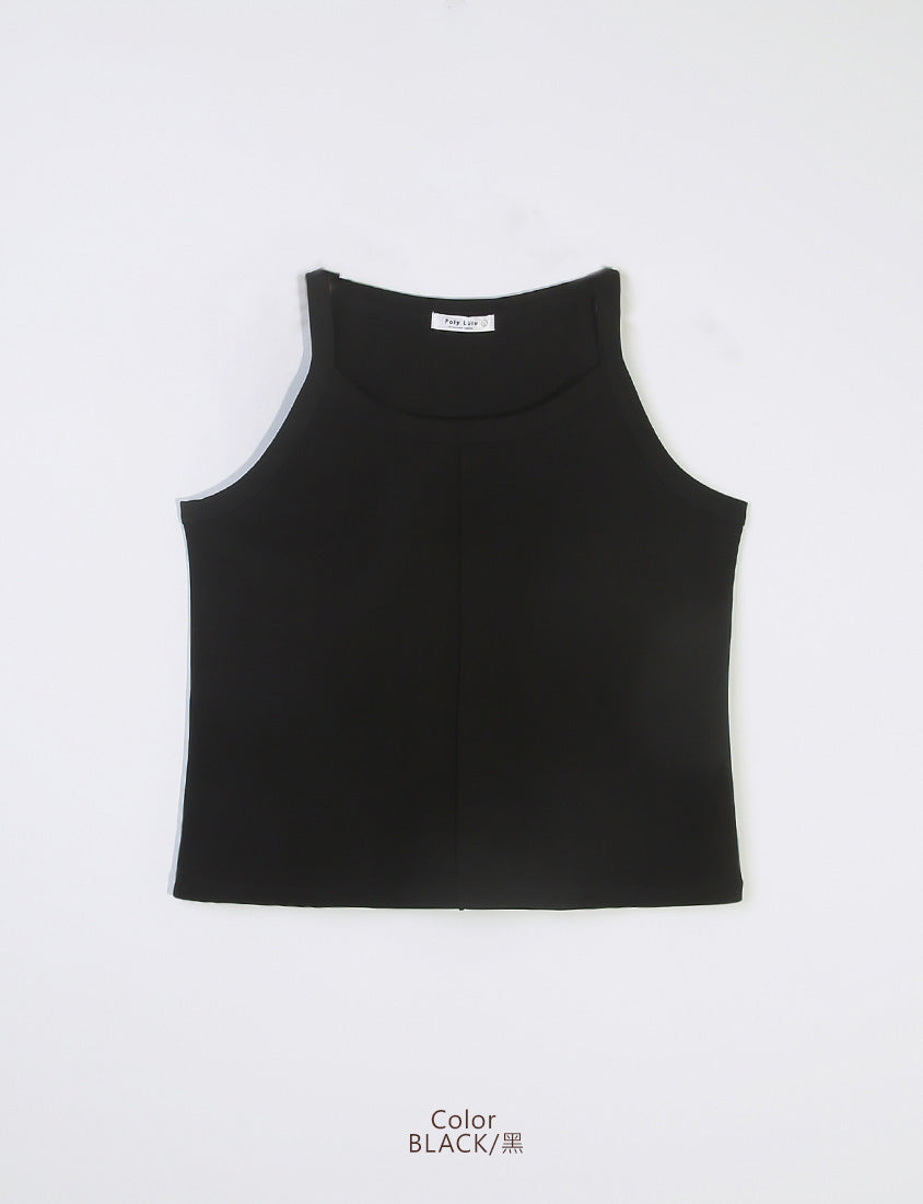 MISS. Silky Cooling Sleeveless Cut Stitch Plus Size Tank Top