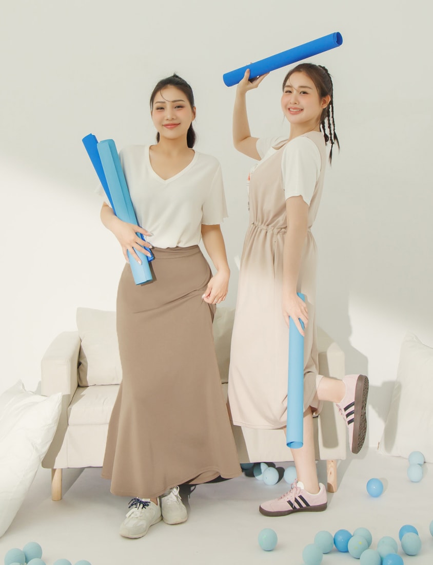COOL PRO+ Slimming Mermaid Plus Size Maxi Skirt