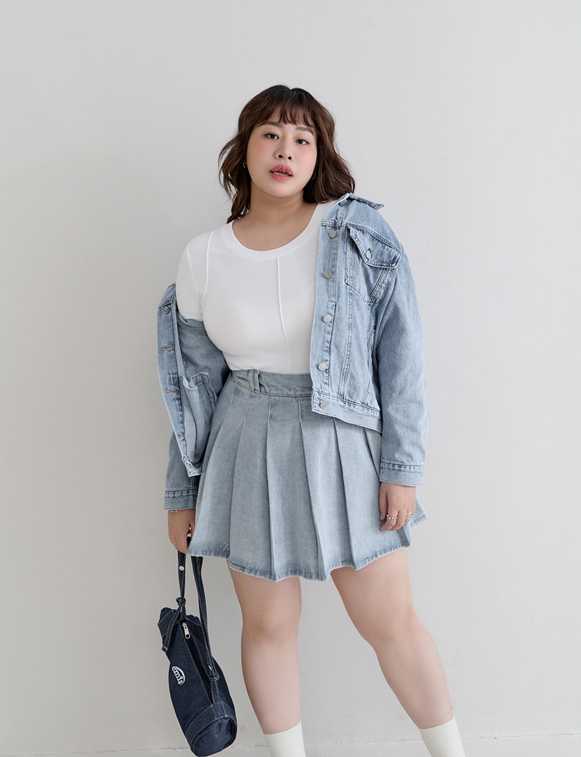 Casual Classic Denim Plus Size Long Sleeve Jacket