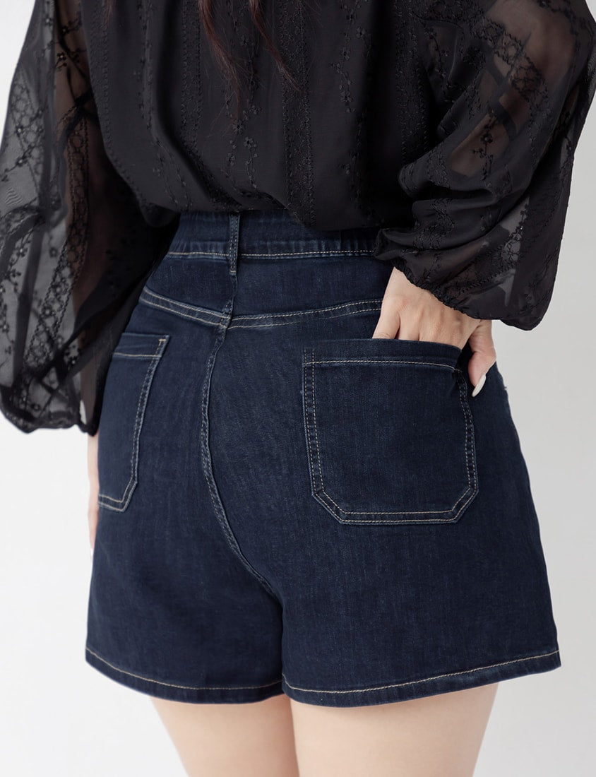 Cooling Tech A-Line Plus Size Denim Shorts