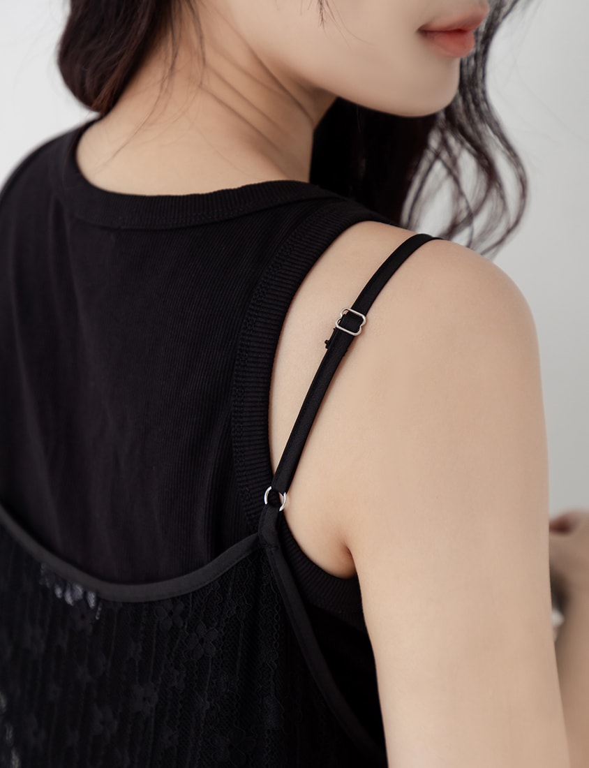 Adjustable Lace Side-Tie Plus Size Long Camisole Vest