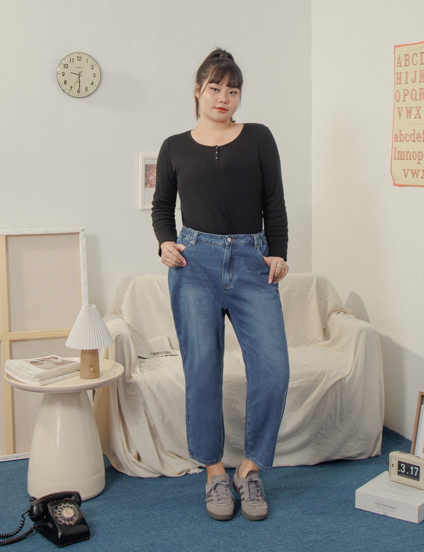 Standard Perfect Fit Plus Size Boyfriend Jeans