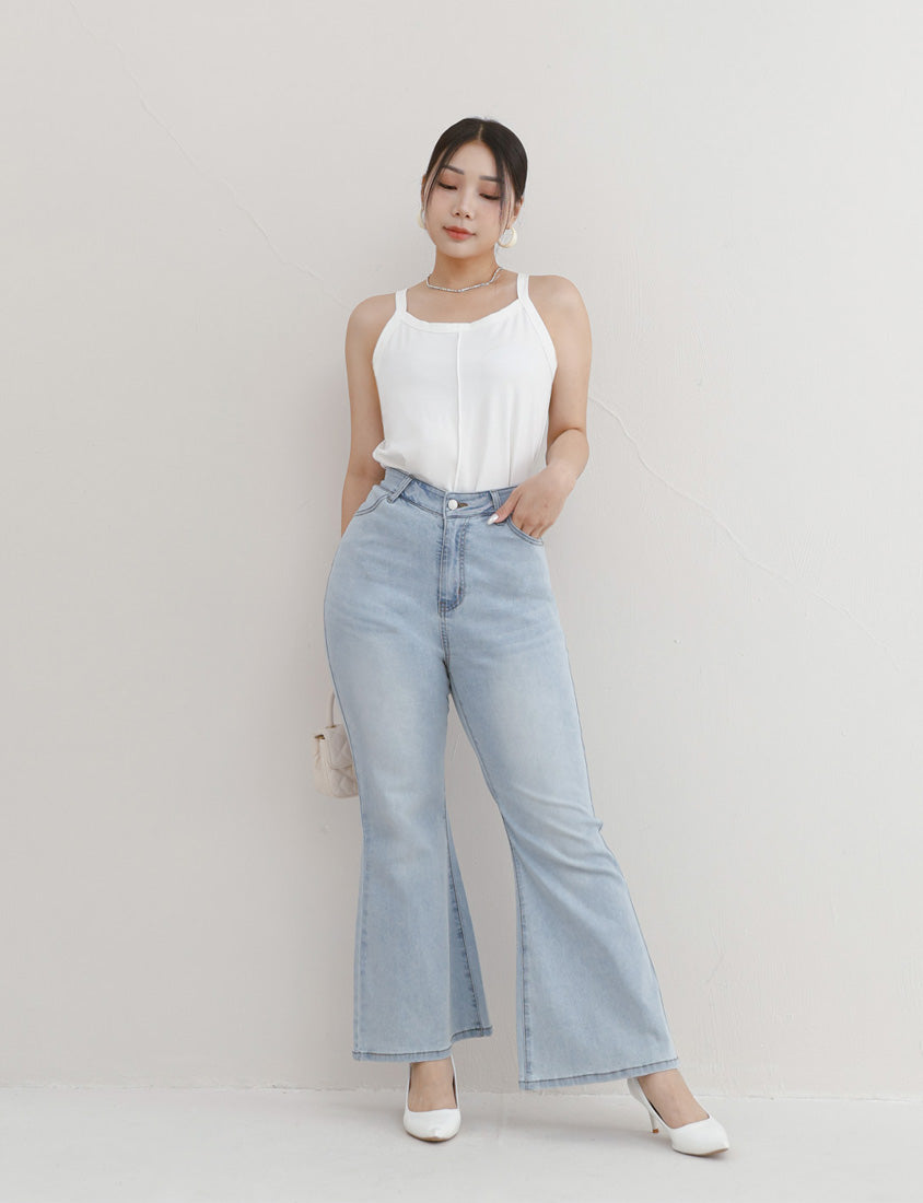 MISS. Silky Cooling Sleeveless Cut Stitch Plus Size Tank Top