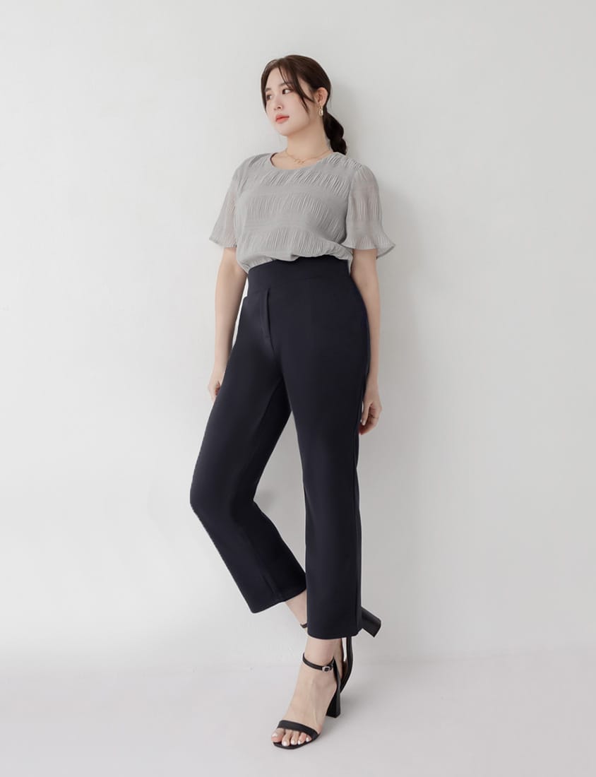 MISS. Waist-Sculpting Slimming Plus Size Straight Tailored Pants