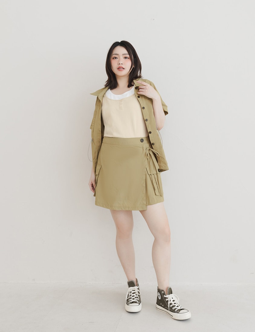 Versatile Faux Two Piece Button Front Plus Size Vest
