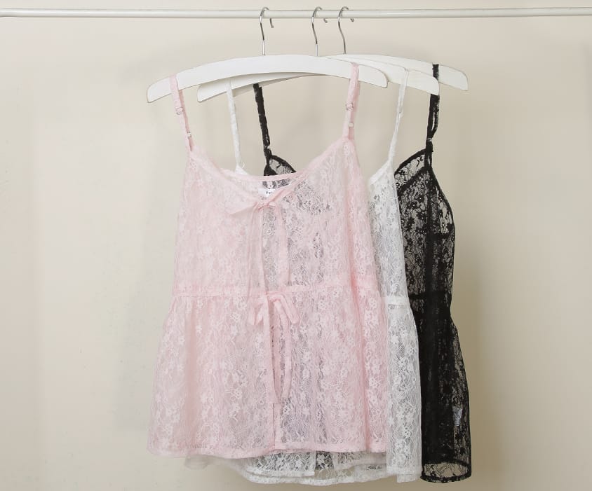 Adjustable Lace Front Tie Plus Size Cami