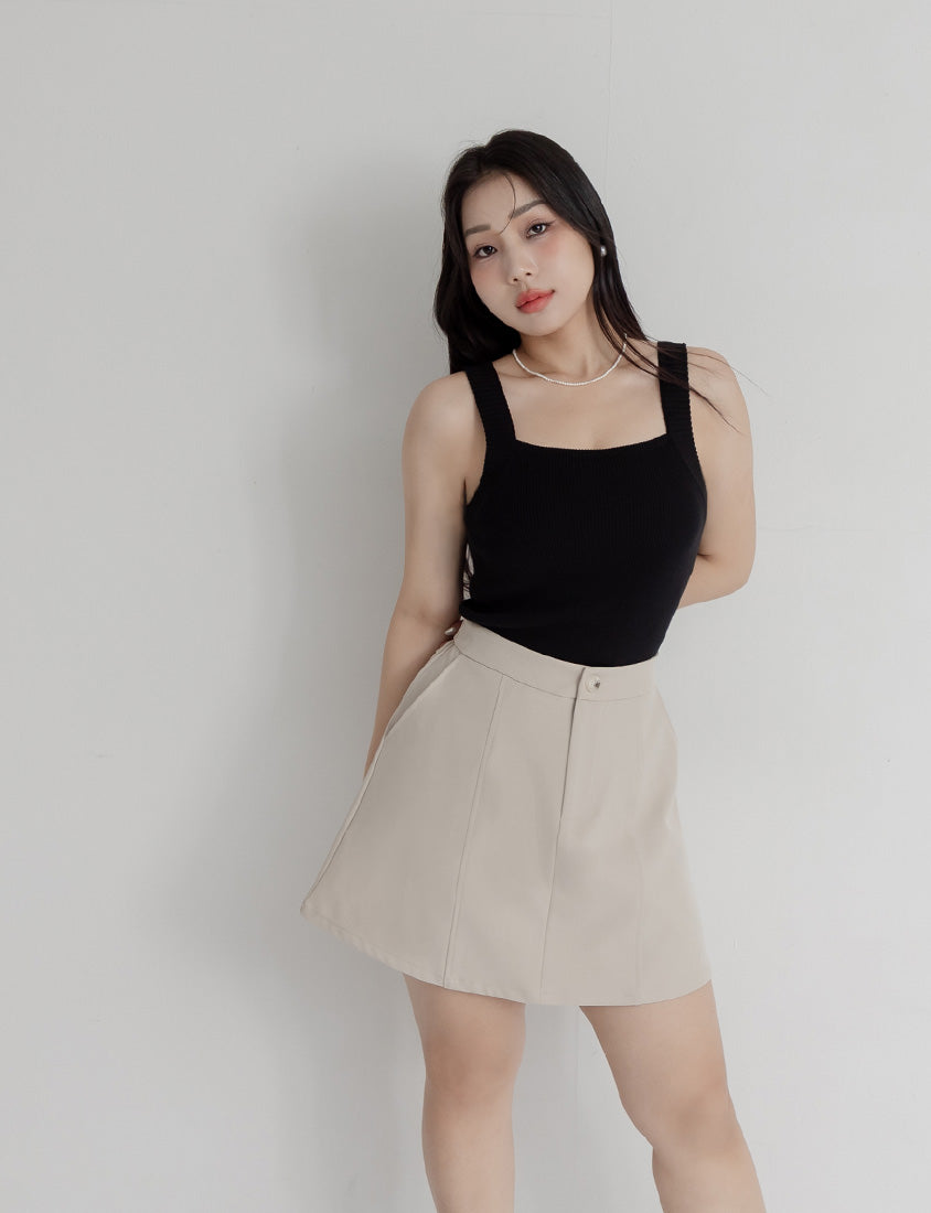 MISS. Ice Silk Lyocell Bra Bulges Support Knit Plus Size Tank Top