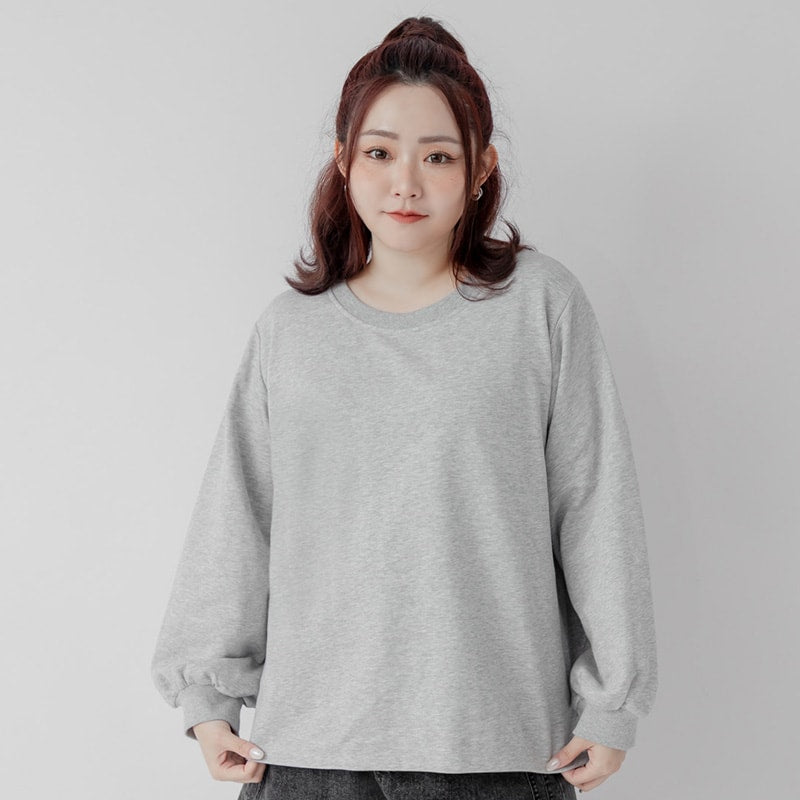 Oversized Cotton Slit Plus Size Sweatshirt (Unisex)