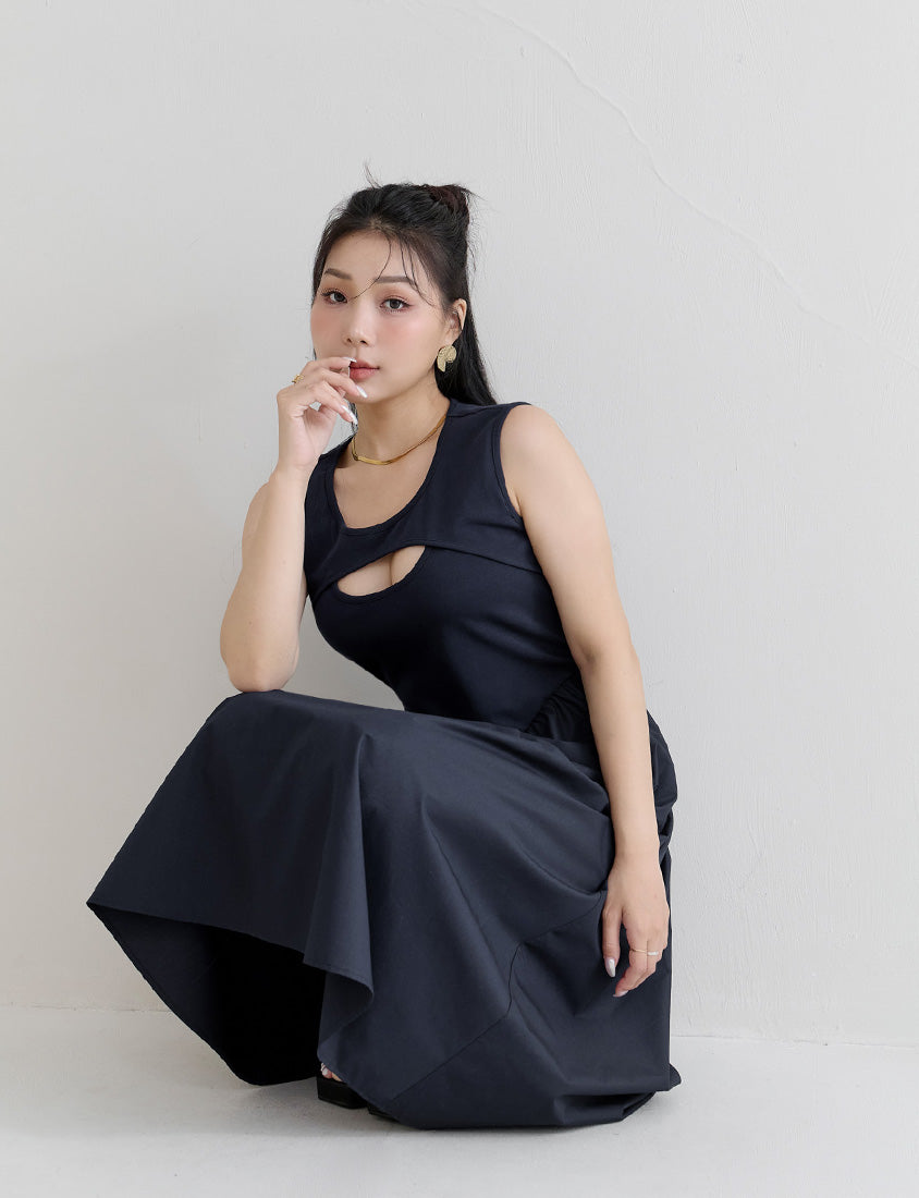 MUA! Hot Front Cut-Out Plus Size Tank Dress