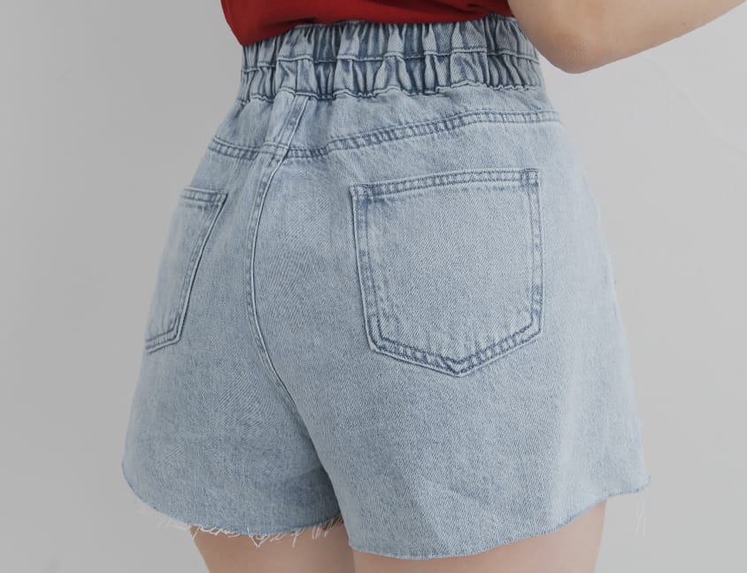 MUA! Edgy Raw-Hem Distressed Plus Size Denim Shorts