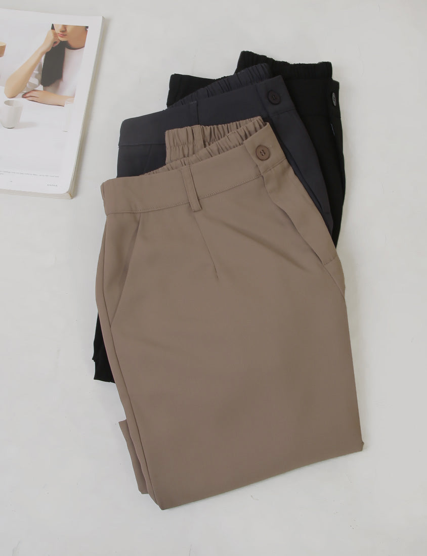 Sophisticated Pleated Drawstring Plus Size Tailored Pants