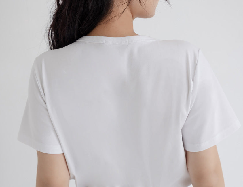 V-Neck Multicolor Plus Size Comfy Slim Tee