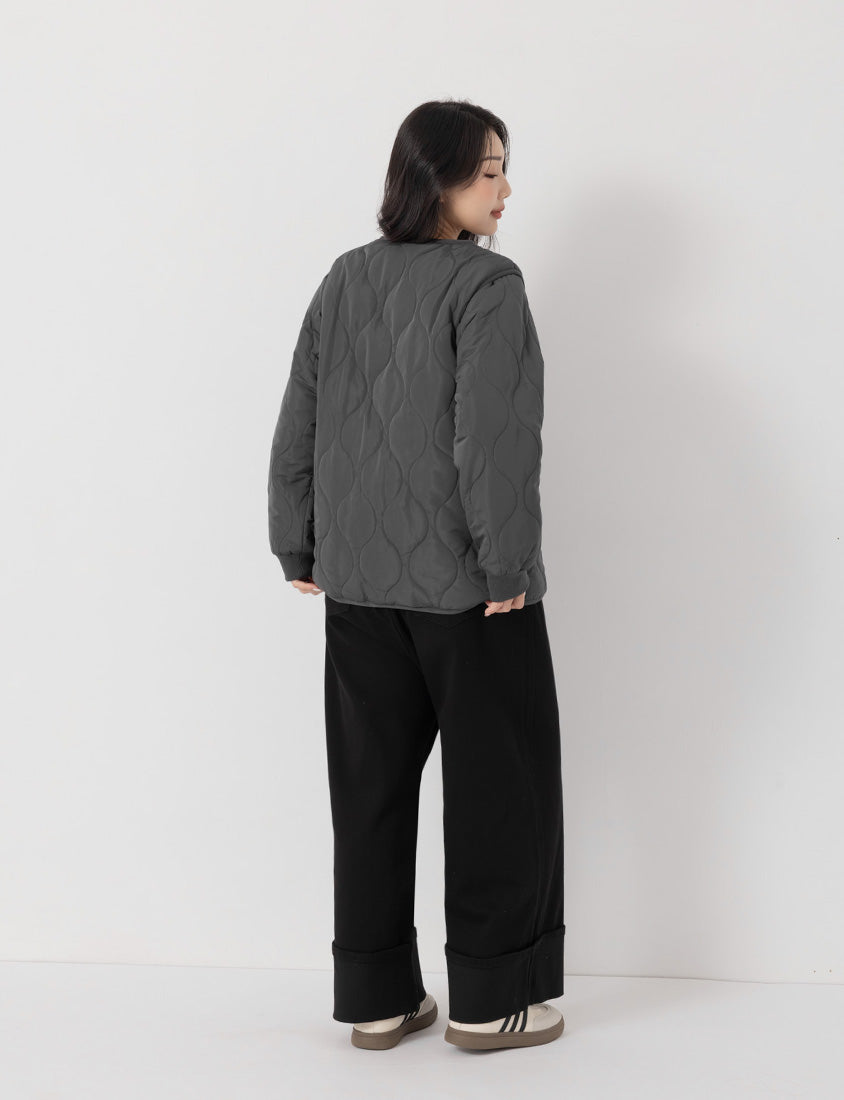 Japanese Style Water-Repellent 2-Way Padded Plus Size Coat