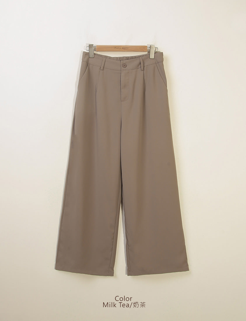 Sophisticated Pleated Drawstring Plus Size Tailored Pants