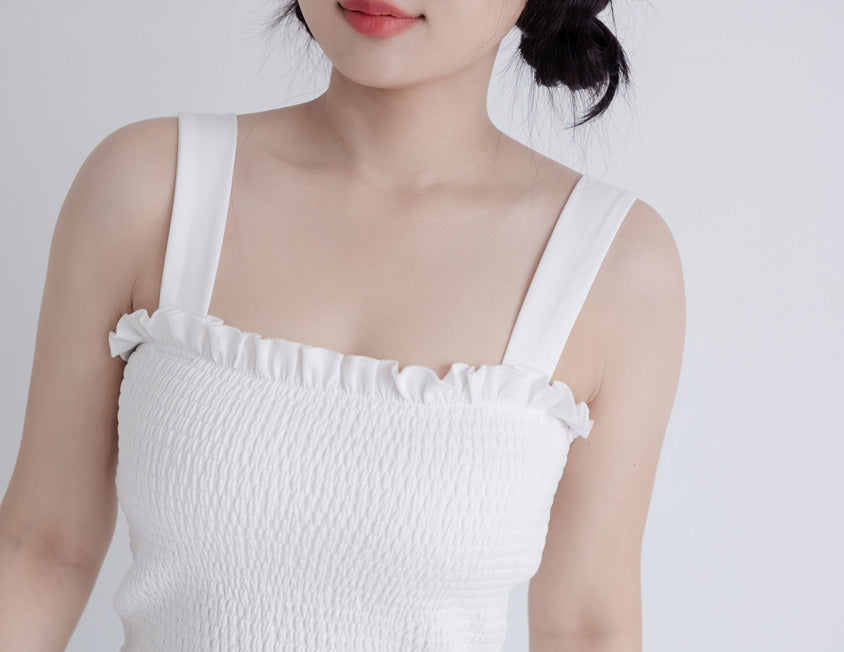 Matte Breezy Bubble Hem Plus Size Bra Camisole (With Padding)
