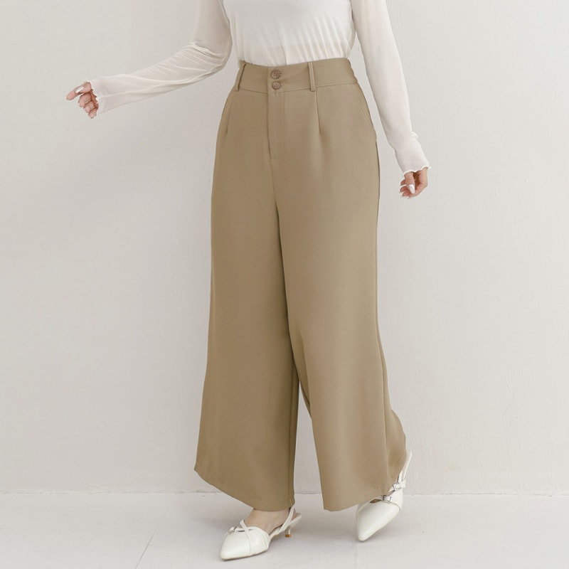 MISS. Pear-Shaped Friendly Wrinkle-Resistant Plus Size Wide Leg Trousers